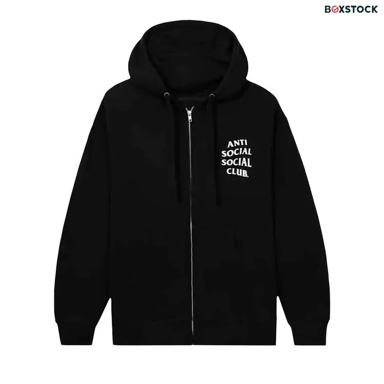 Anti Social Social Club Kkotch Zip Up Hoodie 'Black' Fall/Winter 2023