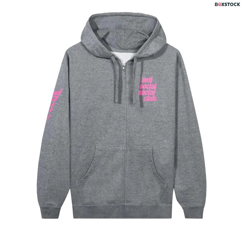 anti social social club Anti Social Social Club Split Zip Hoodie 'Grey'