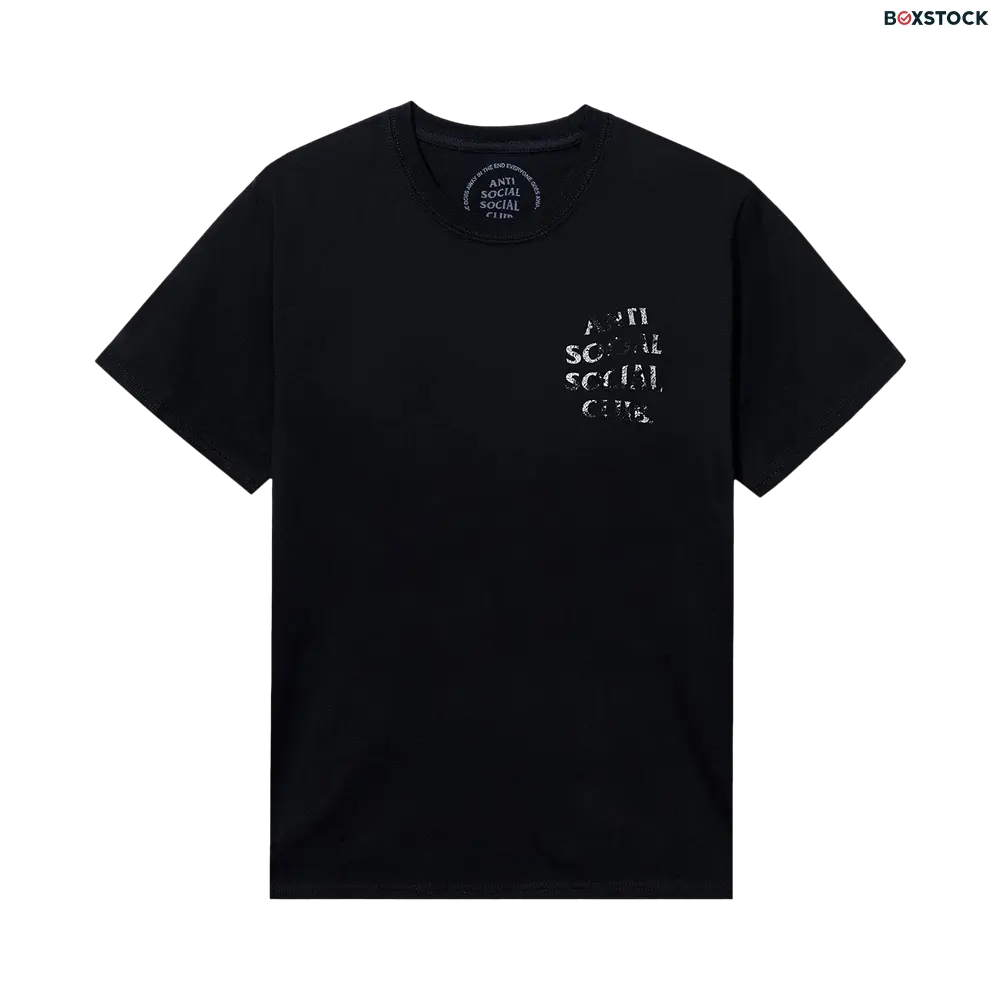 anti social social club Anti Social Social Club Thrashed Logo Flip Tee 'Black' Spring/Summer 2024