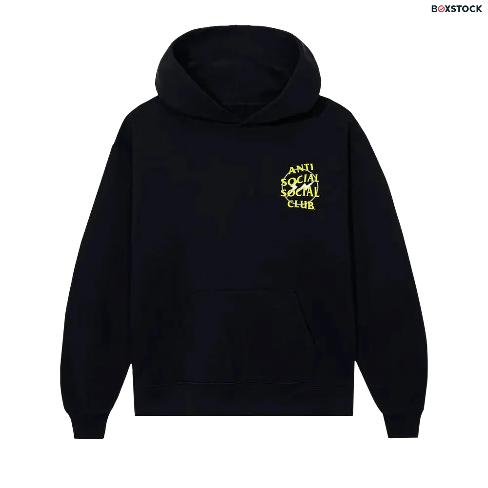 anti social social club Anti Social Social Club x Fragment Half Tone Hoodie 'Black/Yellow' Fall/Winter 2023