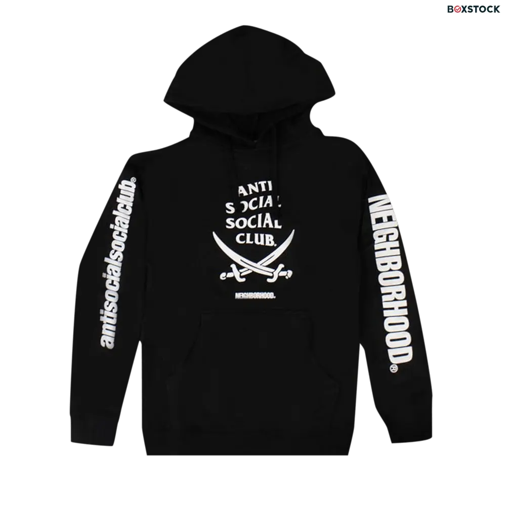 anti social social club Anti Social Social Club x Neighborhood 6IX Hooded Sweatshirt 'Black'