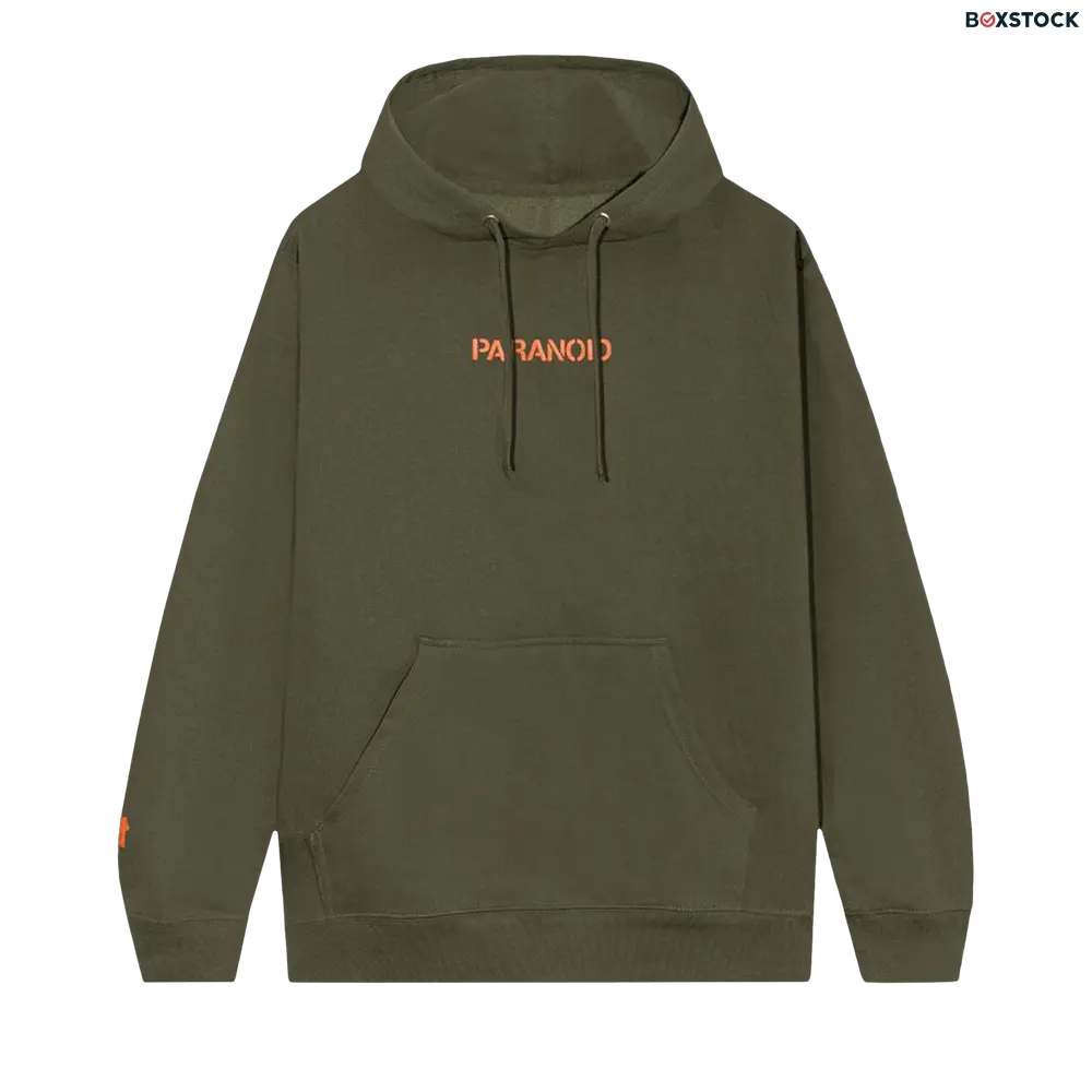 anti social social club Anti Social Social Club x Undefeated Paranoid Hoodie 'Olive' Green
