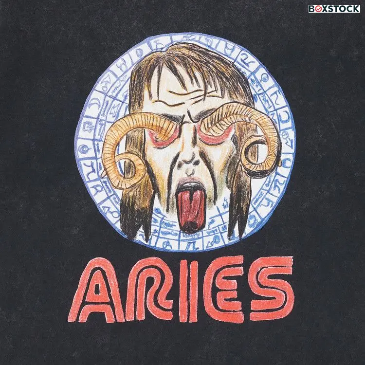 Aries Astrology For Aliens Short-Sleeve Tee 'Acid Wash' Blue Spring/Summer 2022