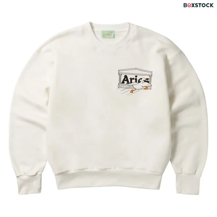 Aries Logo Print Sweatshirt 'White' Fall/Winter 2023