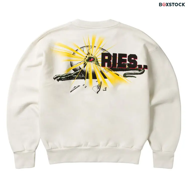Aries Logo Print Sweatshirt 'White' Fall/Winter 2023