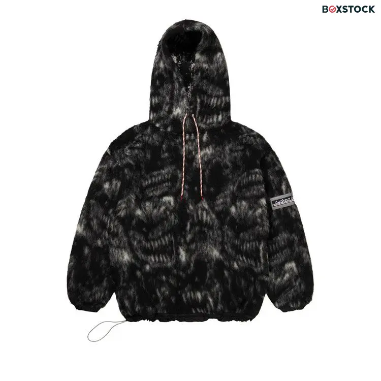 Aries Oversized Monster Fleece Hoodie 'Black' Fall/Winter 2023