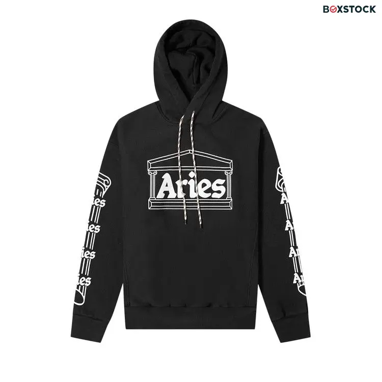 Aries x Arsenal Column Hoodie 'Black' Fall/Winter 2024