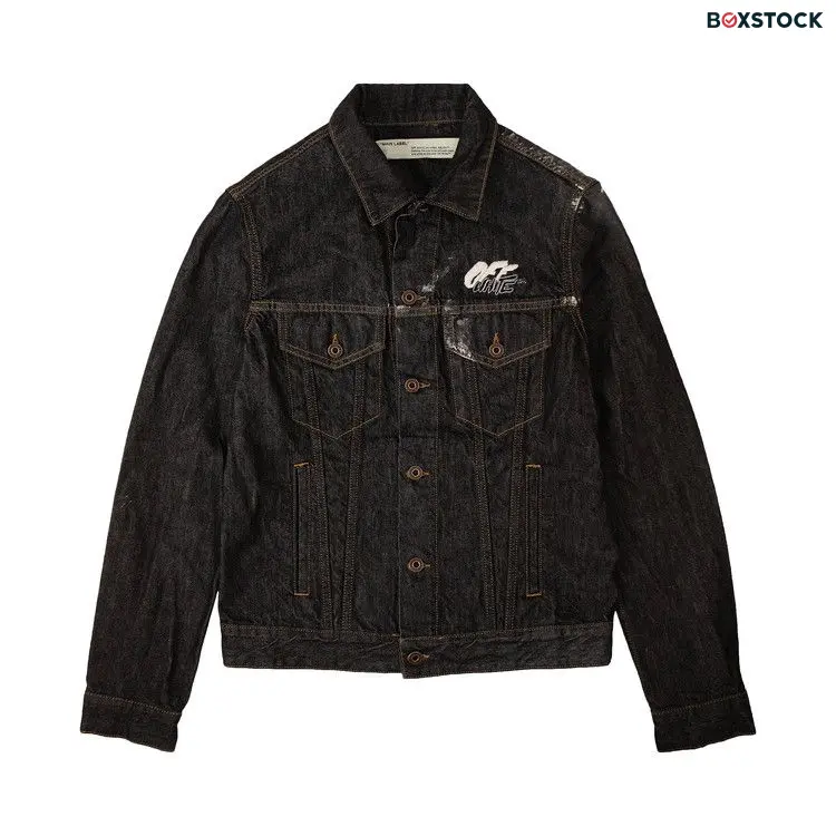 Off-White ArrSlim Denim Jacket 'Black' Fall/Winter 2019