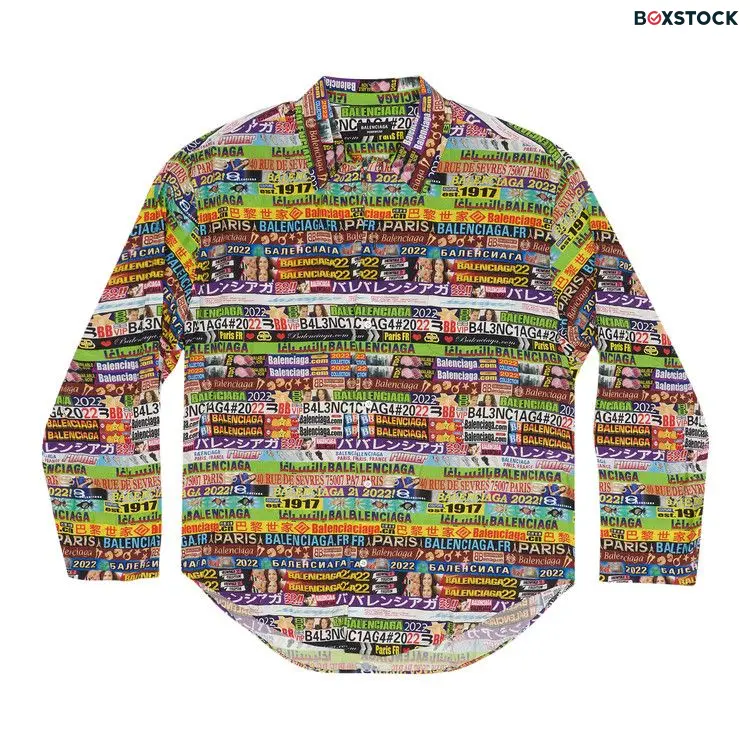 Balenciaga Ad Banners Minimal Shirt 'Multico' Multi-Color Spring/Summer 2022