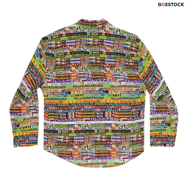 Balenciaga Ad Banners Minimal Shirt 'Multico' Multi-Color Spring/Summer 2022