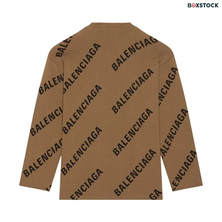 Balenciaga Allover Logo Crewneck 'Black' Fall/Winter 2021
