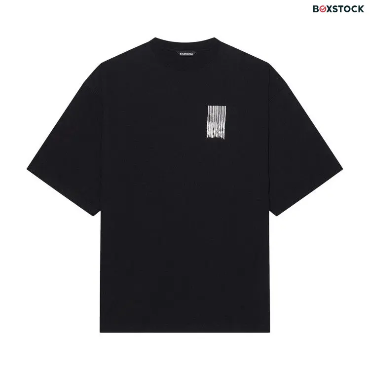 Balenciaga Barcode Wide Fit T-Shirt 'Black' Spring/Summer 2022