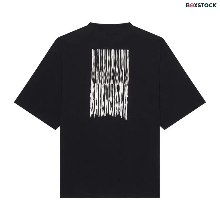 Balenciaga Barcode Wide Fit T-Shirt 'Black' Spring/Summer 2022