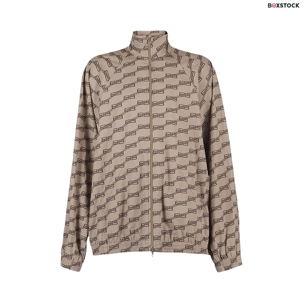 Balenciaga BB Monogram Tracksuit Jacket 'Beige/Brown' Spring/Summer 2023