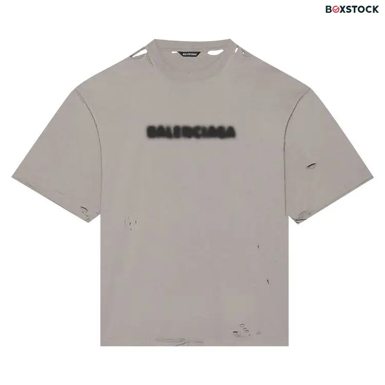 Balenciaga Blurry Wide Fit T-Shirt 'Steel Grey/Black' Fall/Winter 2021