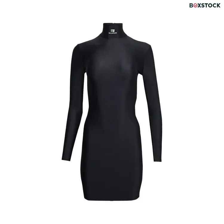 Balenciaga Turtleneck Mini Dress 'Black' Fall/Winter 2022