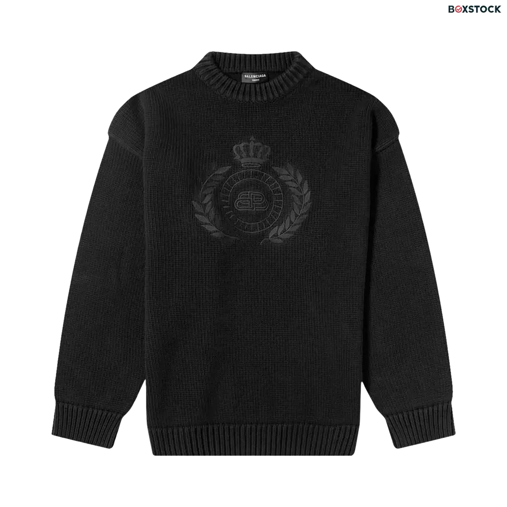 Balenciaga Wreath Logo Crew...