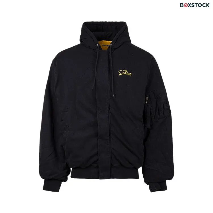 Balenciaga x The Simpsons Padded Bomber Hoodie 'Black' Spring/Summer 2022