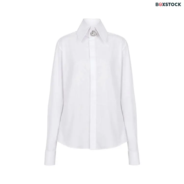 Balmain Embellished Poplin Shirt 'White' Pre-Spring 2024