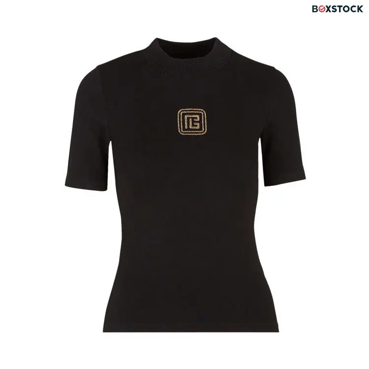 Balmain Raglan Retro PB T-Shirt 'Noir/Or' Black Pre-Fall 2023