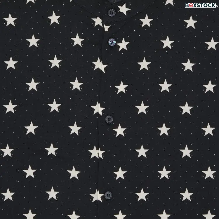 Balmain Short-Sleeve Stars Print Shirt 'Black/Ivory' Pre-Spring 2024