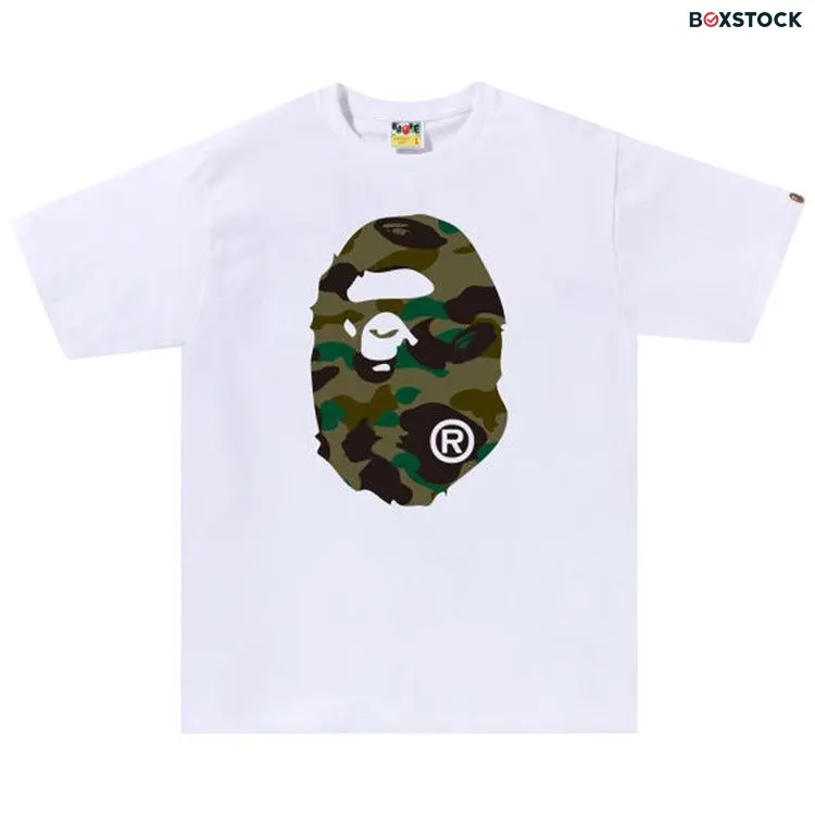 BAPE 1st Camo Big Ape Head Tee 'White/Green' Spring/Summer 2023 1J30-110-011-WHITE-GREEN