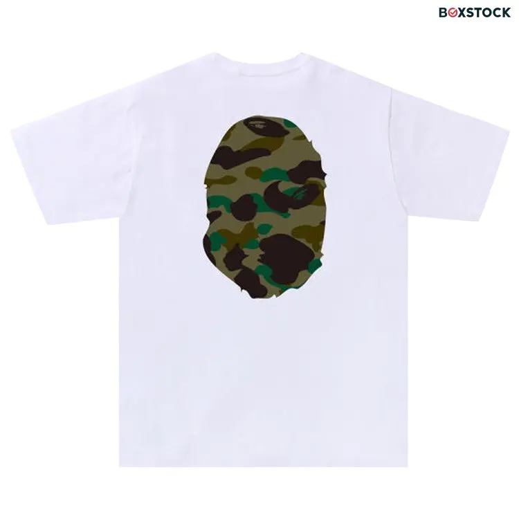 BAPE 1st Camo Big Ape Head Tee 'White/Green' Spring/Summer 2023 1J30-110-011-WHITE-GREEN