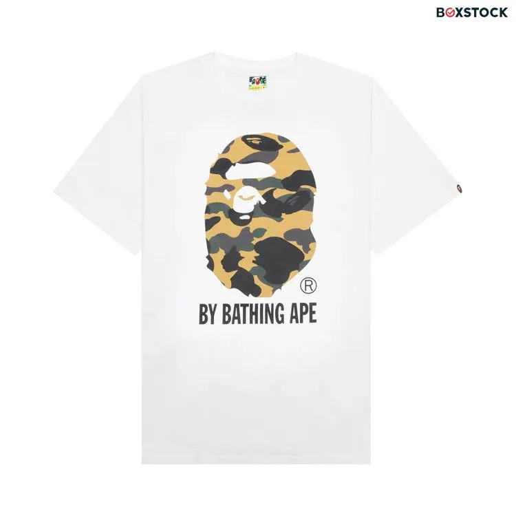 BAPE 1st Camo by Bathing Ape Tee 'White/Yellow' Fall/Winter 2023