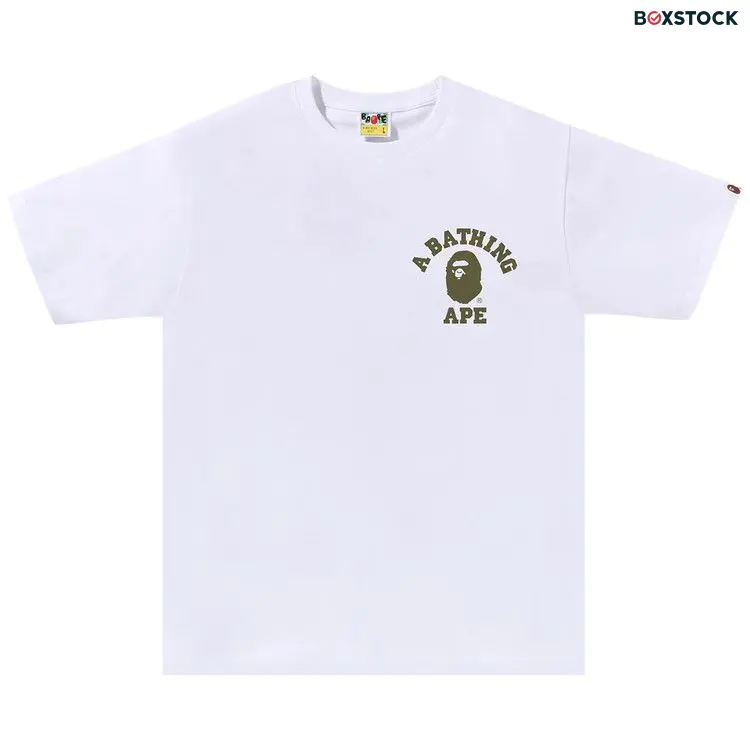 BAPE 1st Camo College ATS Tee 'White'