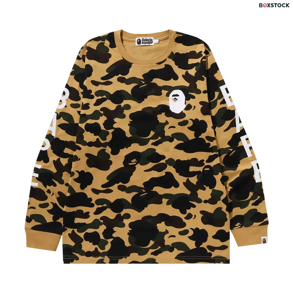 BAPE 1st Camo Long-Sleeve Tee 'Yellow'