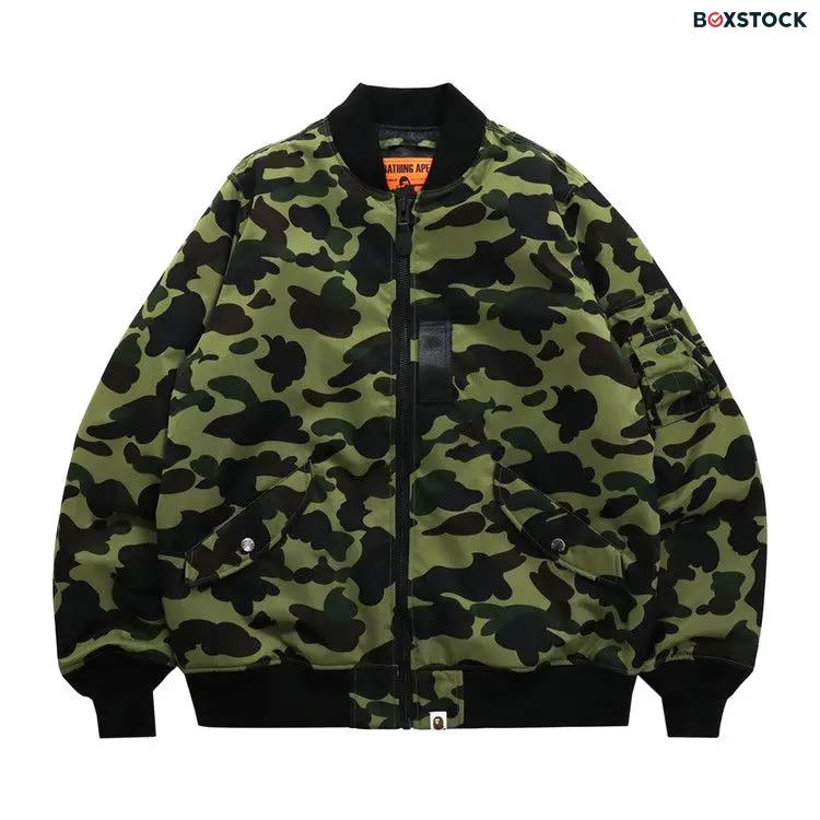 BAPE 1st Camo Nylon Twill MA-1 Jacket 'Green' Fall/Winter 2021