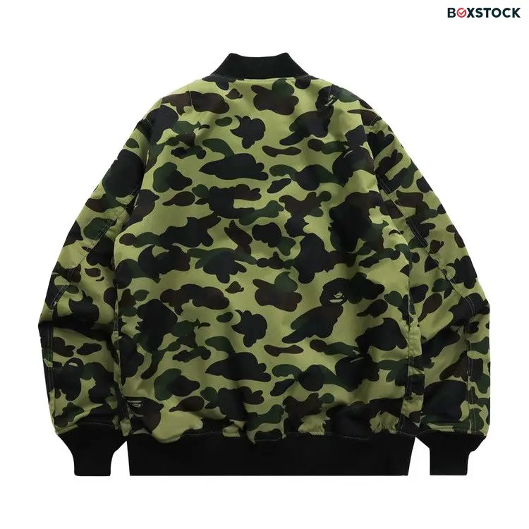 BAPE 1st Camo Nylon Twill MA-1 Jacket 'Green' Fall/Winter 2021