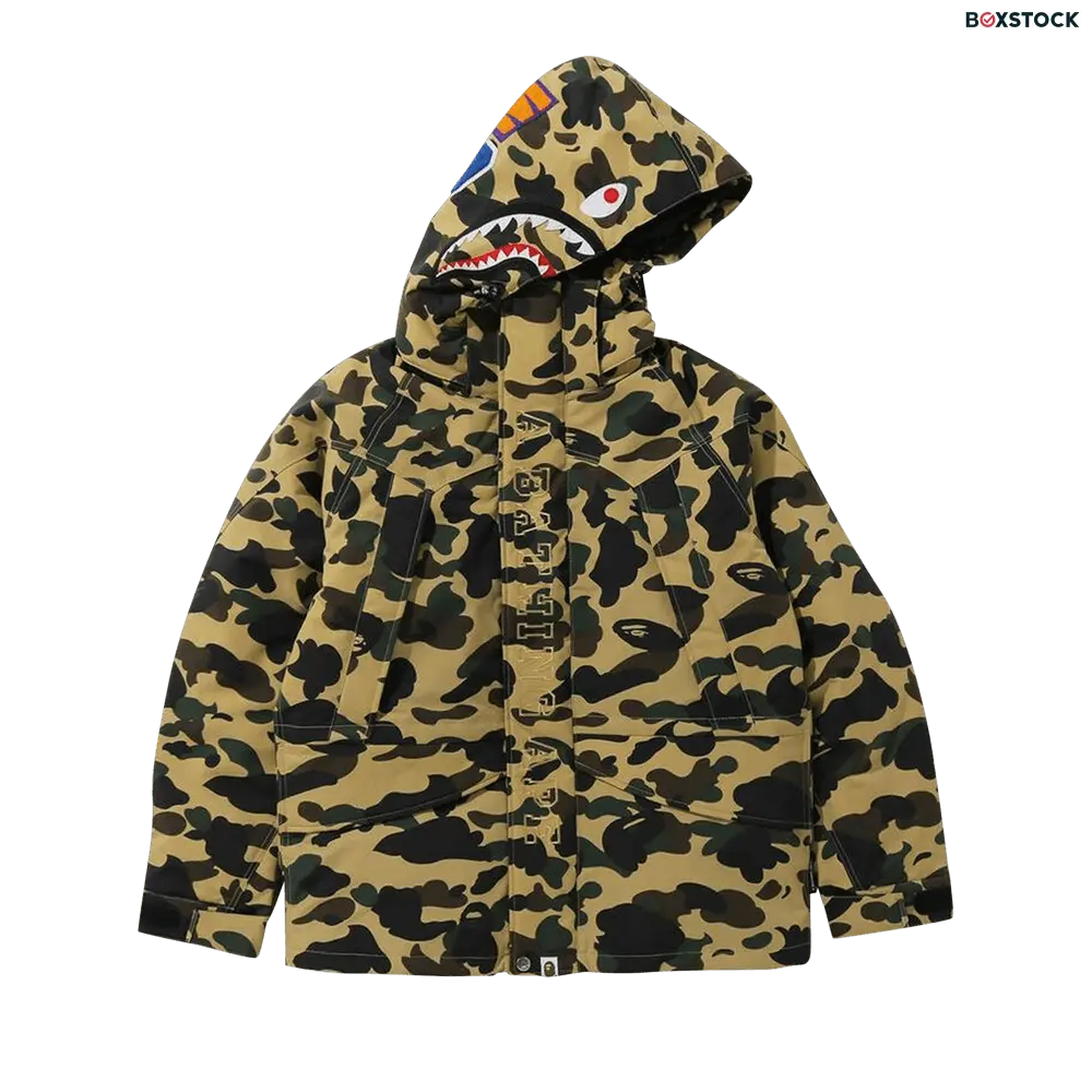 BAPE 1st Camo Snowboard Down Jacket 'Yellow' Fall/Winter 2021
