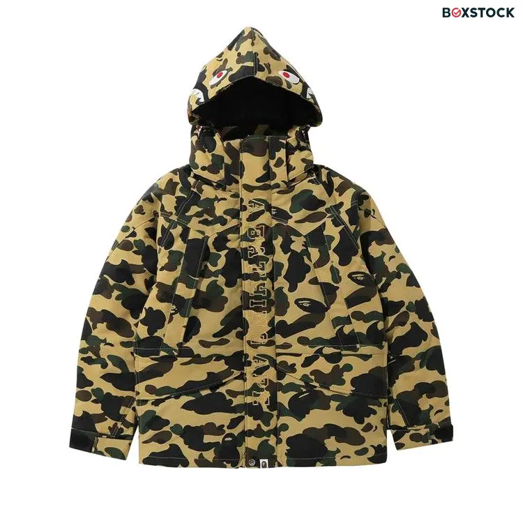 BAPE 1st Camo Snowboard Down Jacket 'Yellow' Fall/Winter 2021