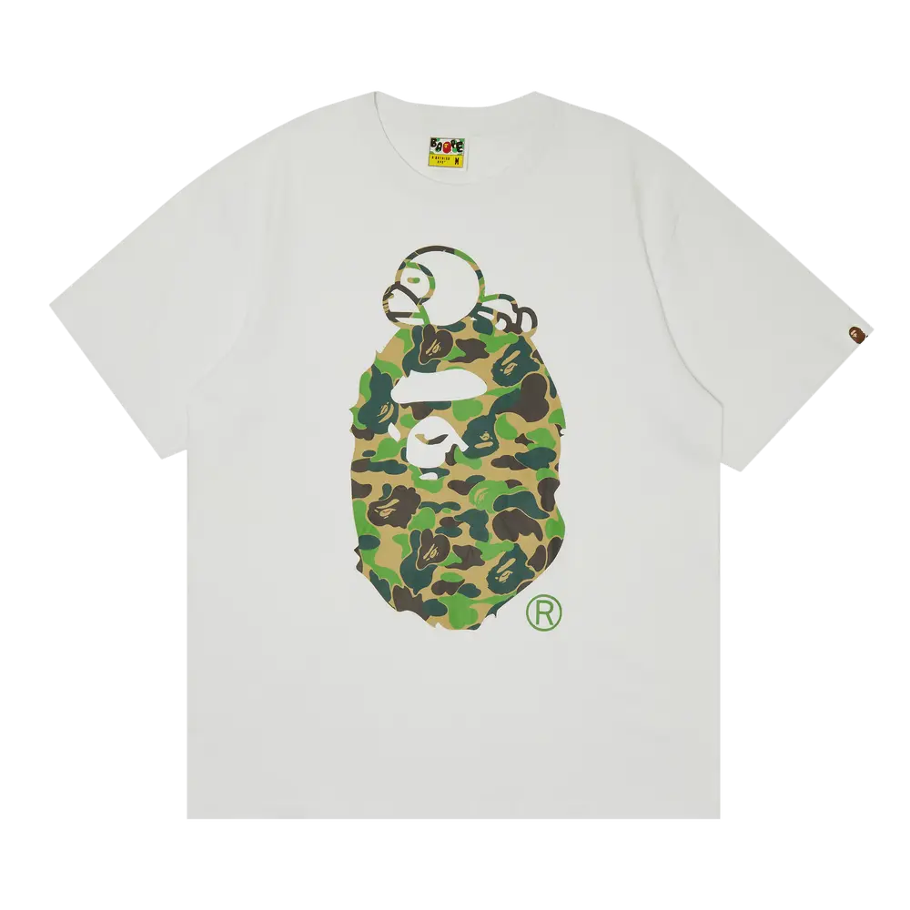 BAPE ABC Camo Milo On Big Ape Tee 'White/Green'