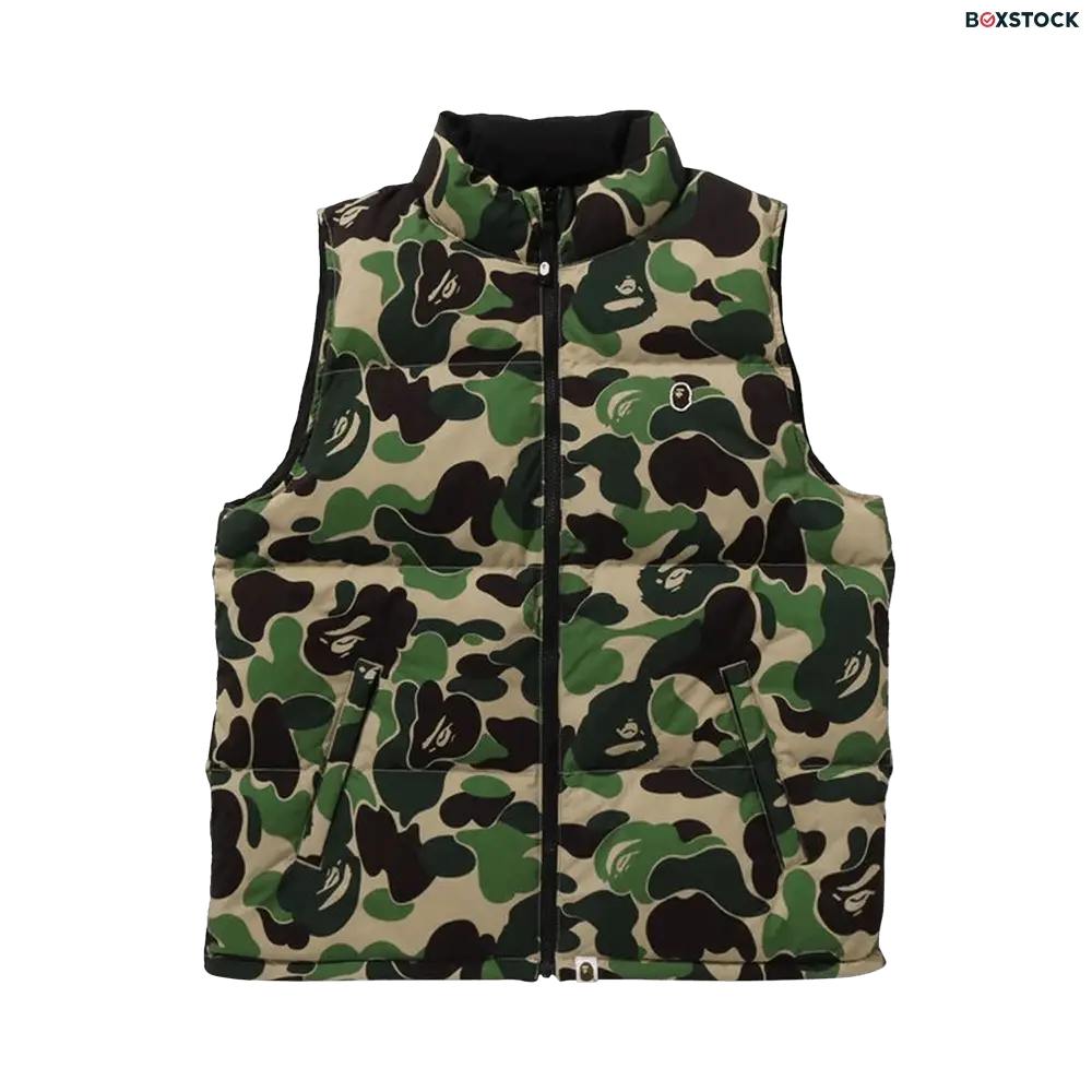 BAPE ABC Camo Reversible Down Vest 'Green' Fall/Winter 2023