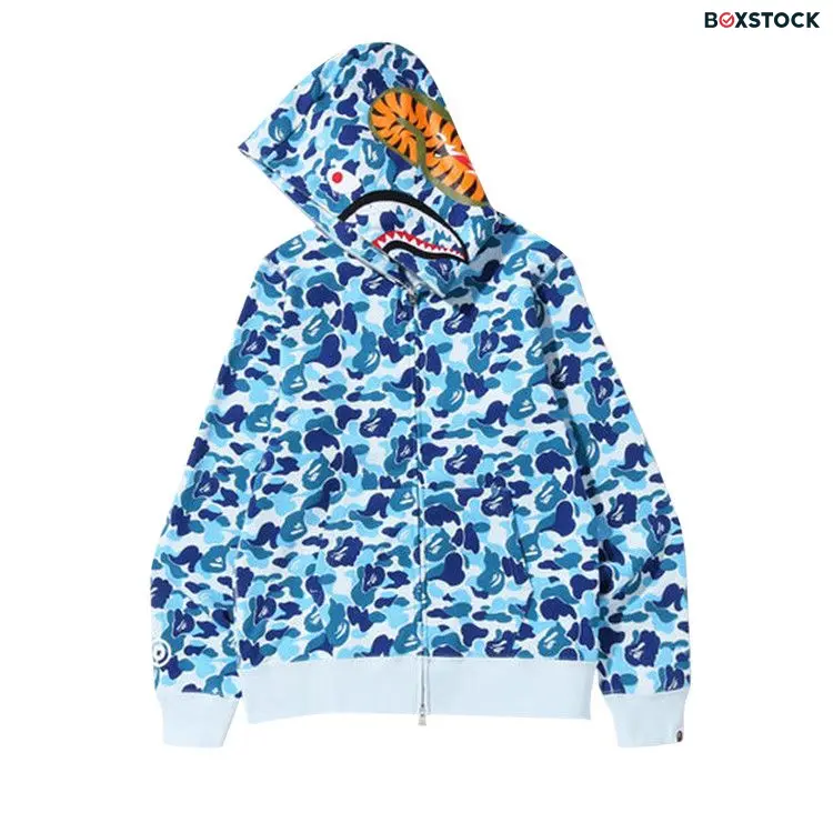 BAPE ABC Camo Shark Full Zip Hoodie 'Blue' Spring/Summer 2023