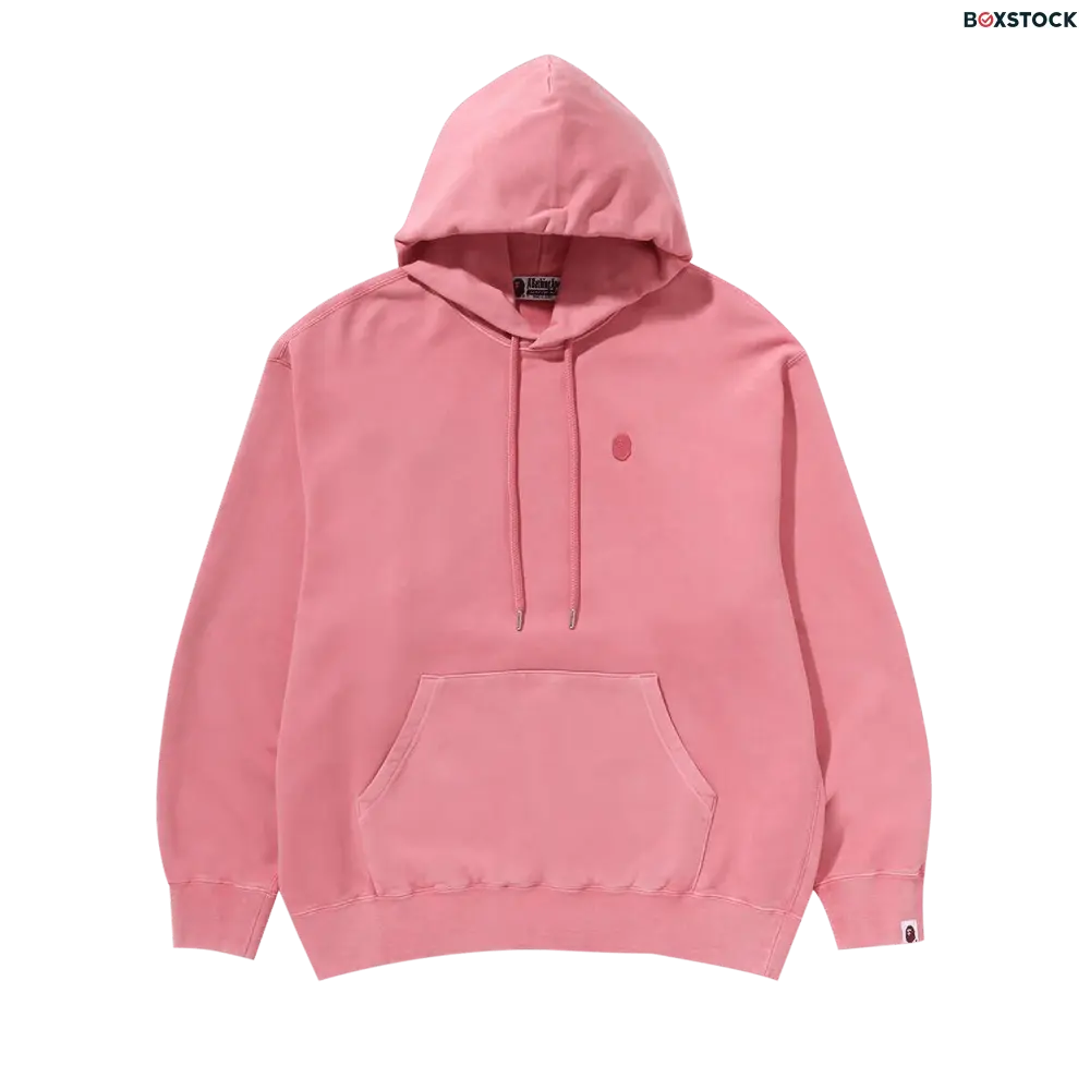 BAPE Ape Head One Point Garment Dye Pullover Hoodie 'Pink'