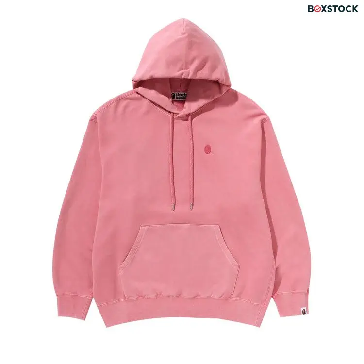 BAPE Ape Head One Point Garment Dye Pullover Hoodie 'Pink'