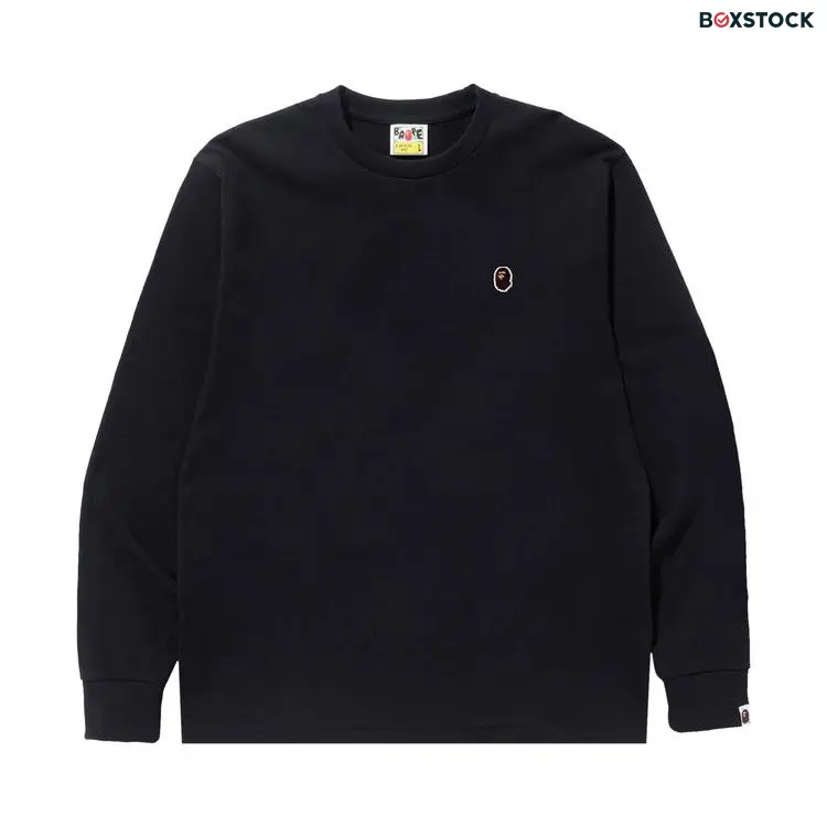 BAPE Ape Head One Point Long-Sleeve Tee 'Black'