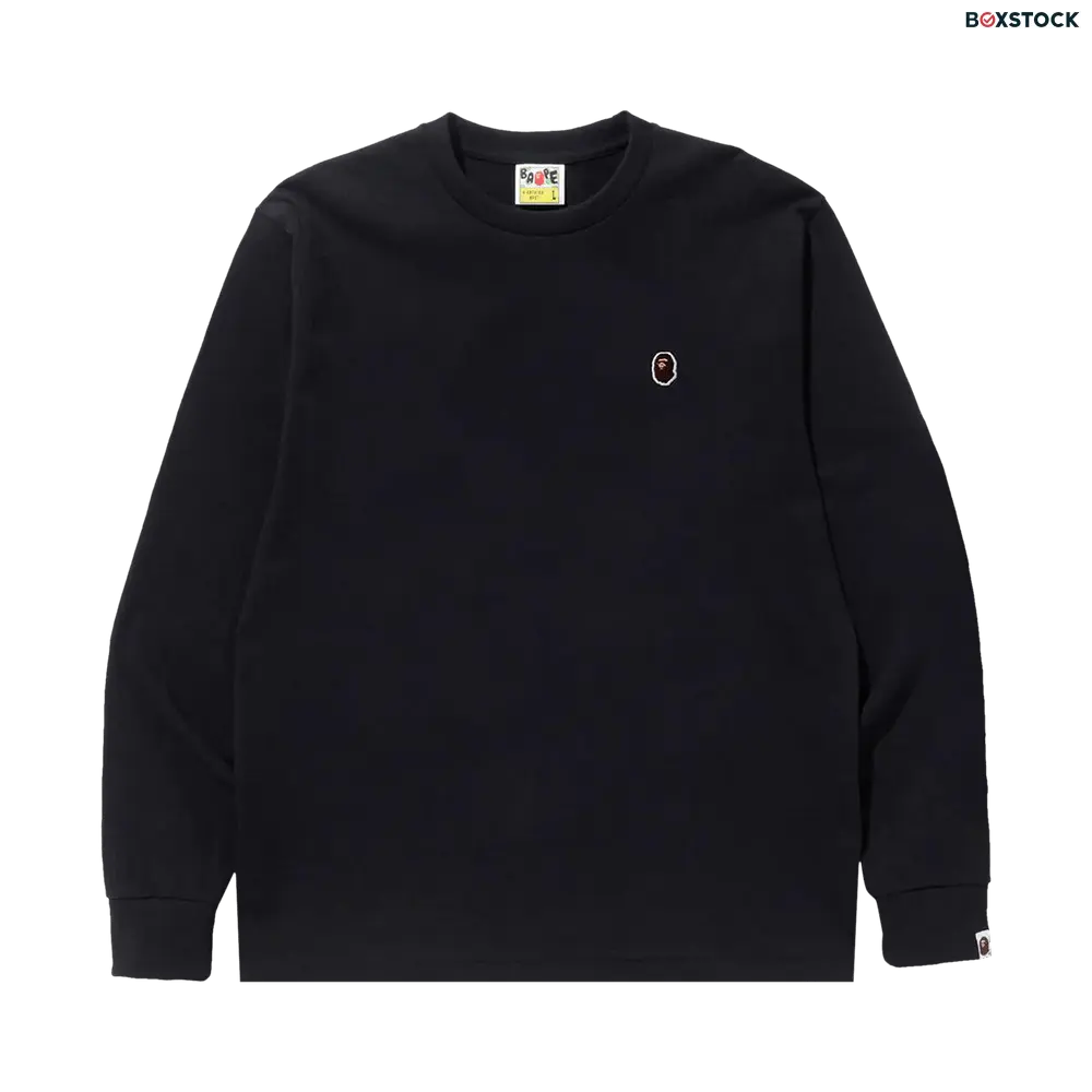 BAPE Ape Head One Point Long-Sleeve Tee 'Black'