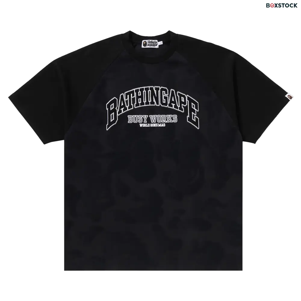 BAPE Bathing Ape Raglan Sleeve Relaxed Fit Tee 'Black'