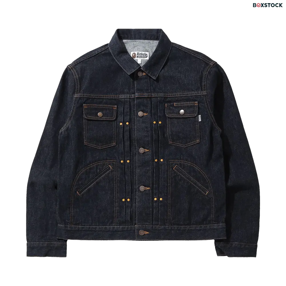 BAPE Champion Denim Jacket 'Navy/Indigo' Blue Fall/Winter 2021