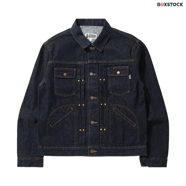 BAPE Champion Denim Jacket 'Navy/Indigo' Blue Fall/Winter 2021