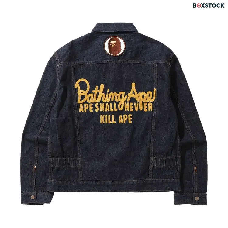 BAPE Champion Denim Jacket 'Navy/Indigo' Blue Fall/Winter 2021