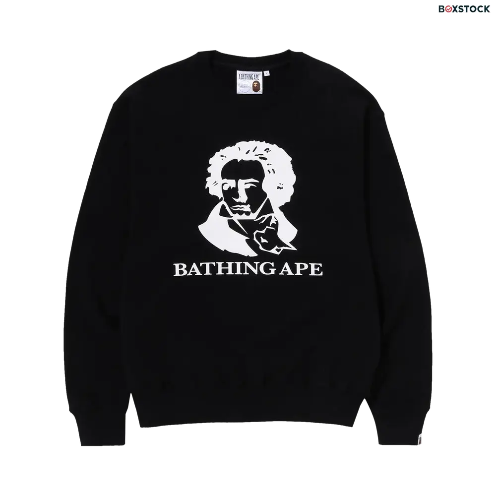 BAPE Classic Bathing Ape Relaxed Fit Crewneck 'Black'