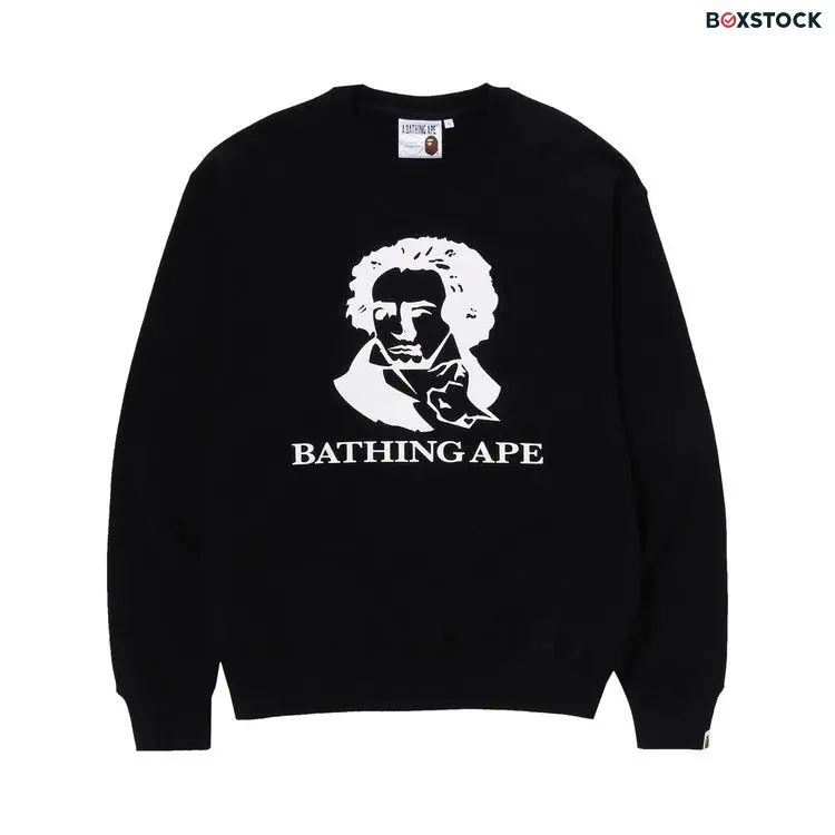 BAPE Classic Bathing Ape Relaxed Fit Crewneck 'Black'