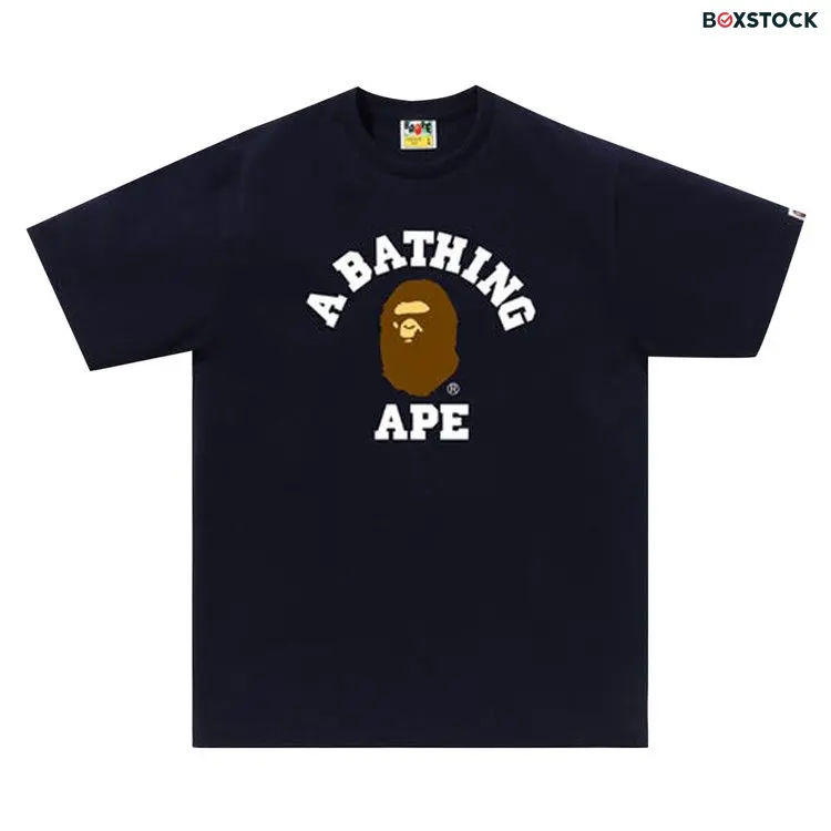 BAPE College Tee 'Navy' Blue Spring/Summer 2024