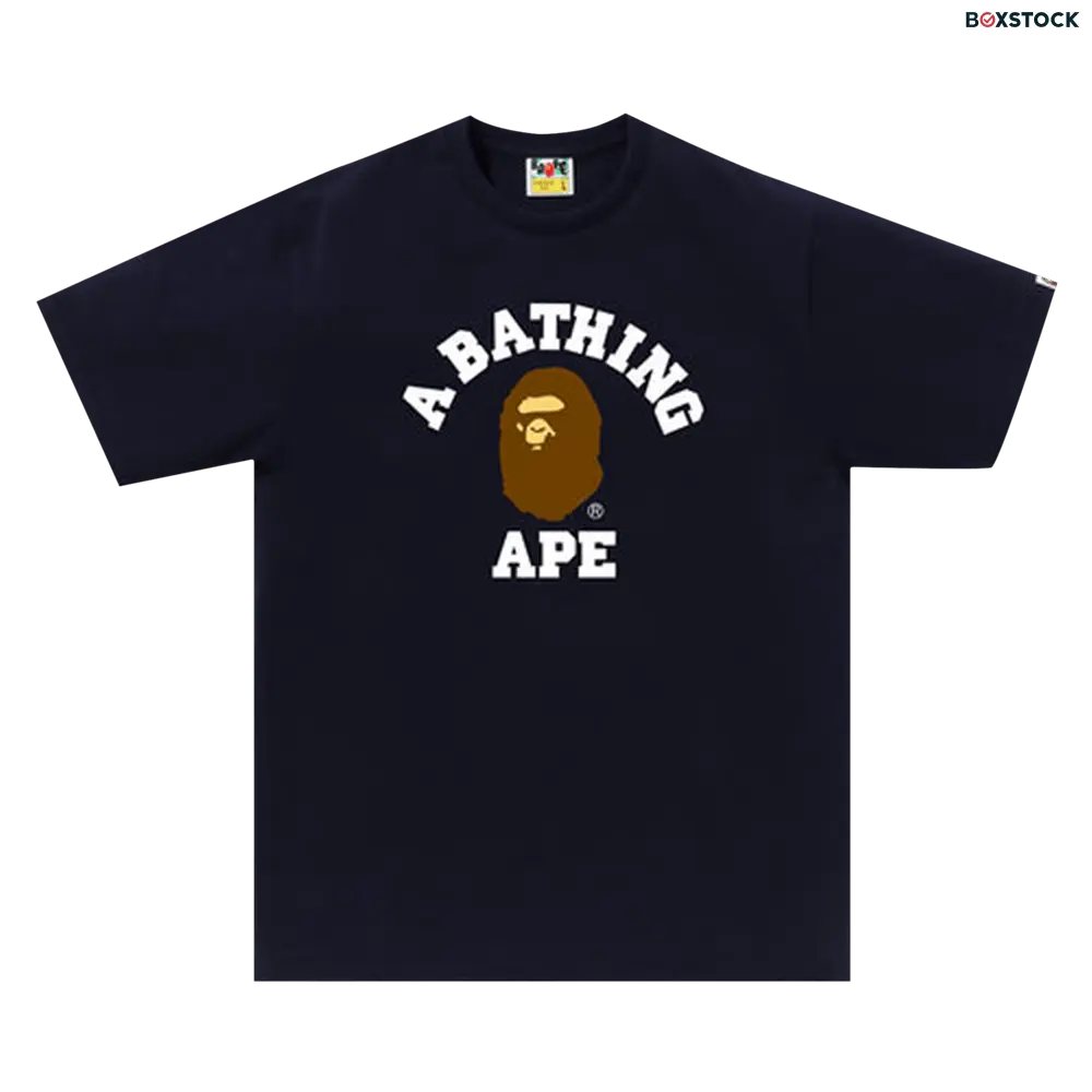 BAPE College Tee 'Navy' Blue Spring/Summer 2024