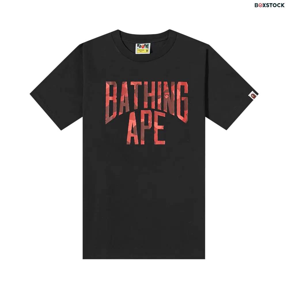 BAPE Color Camo A NYC Logo Tee 'Black/Red' Spring/Summer 2023